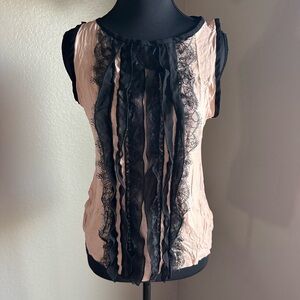 Ann Taylor Pink Ruffled Blouse